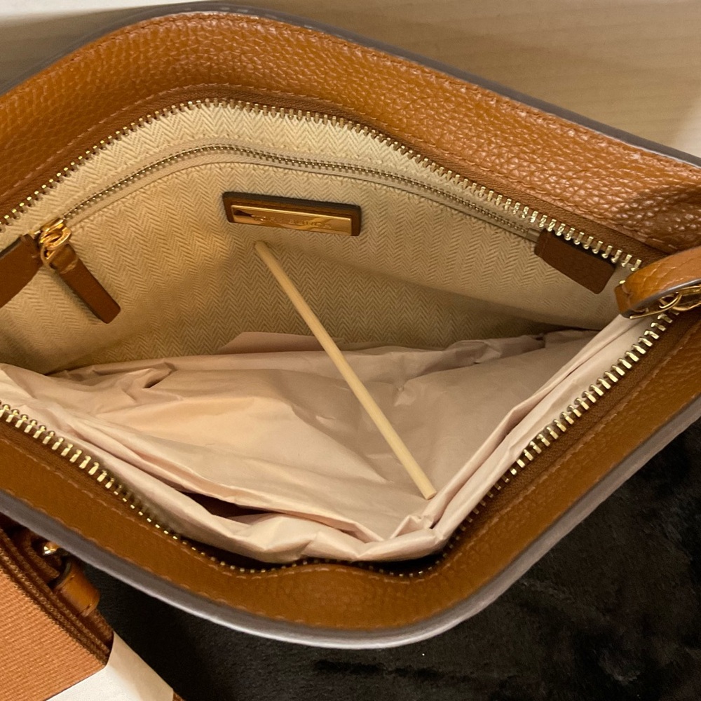 Tory Burch Blake Swingpack Crossbody/Clutch Cortado (Brown) - Authentic - Picture 7 of 8